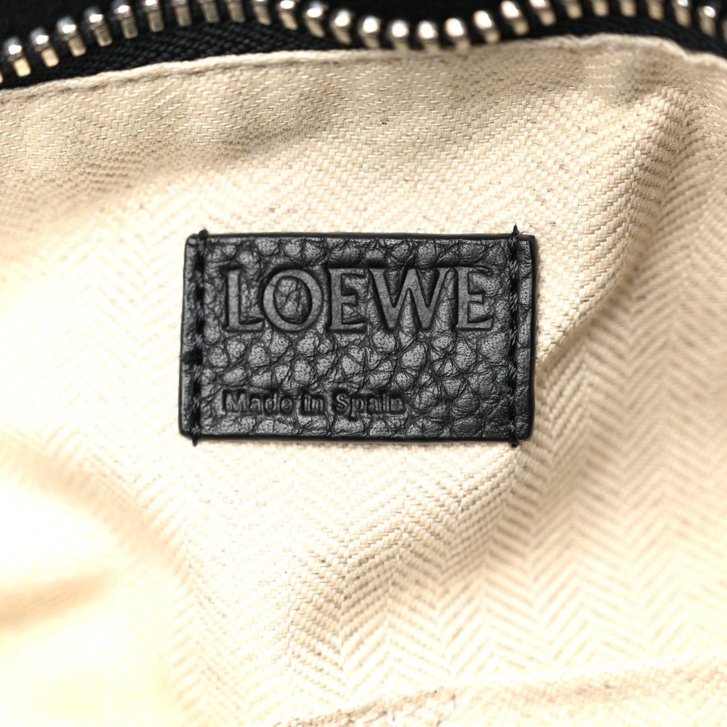 Calfskin Large Puzzle Edge Bag Black