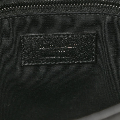 Saint Laurent Crinkled Calfskin Matelasse Monogram Medium Niki Chain Satchel Black 7 of 9
