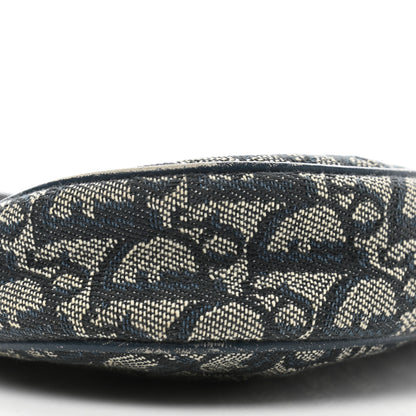 Christian Dior Monogram Mini Saddle Pochette Navy 5 of 12
