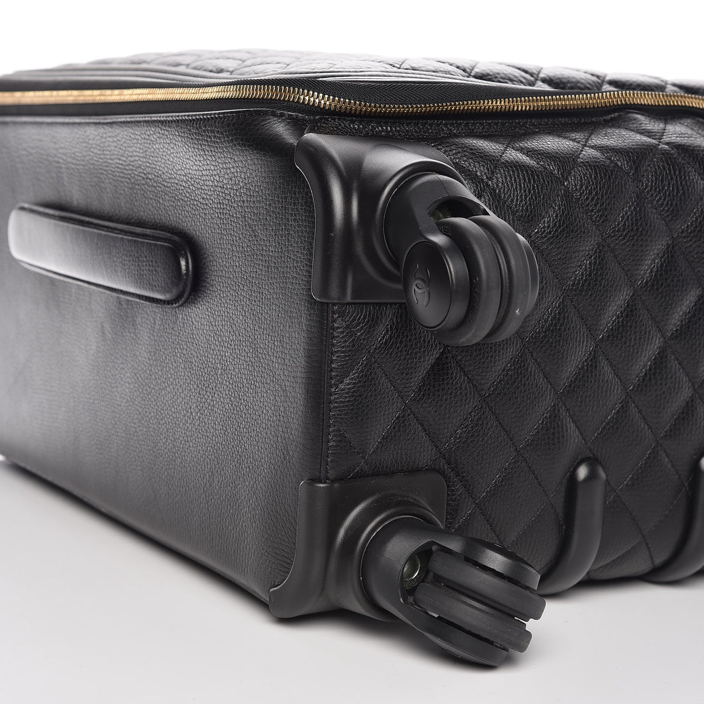 Calfskin Quilted Coco Case Trolley Black