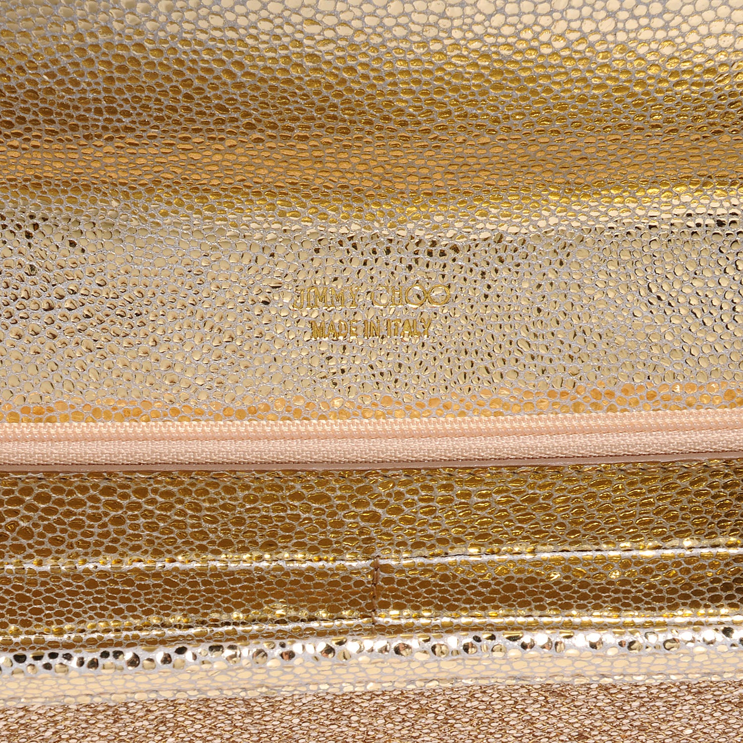 Jimmy Choo Glitter Fabric Reese Clutch Wallet Metallic 7 of 10