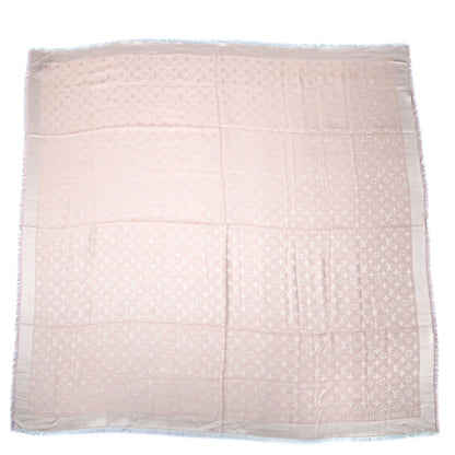 Louis Vuitton Silk Wool Monogram Denim Shawl Rose 3 of 5
