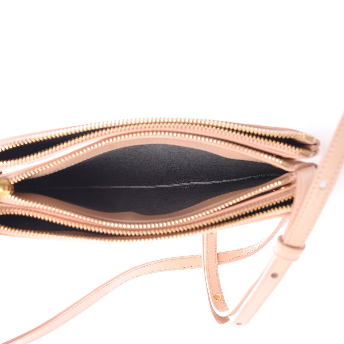 Liege Calfskin Small Trio Crossbody Bag Blush