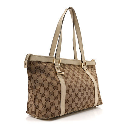 Gucci Monogram Medium Abbey Tote Off White 2 of 9