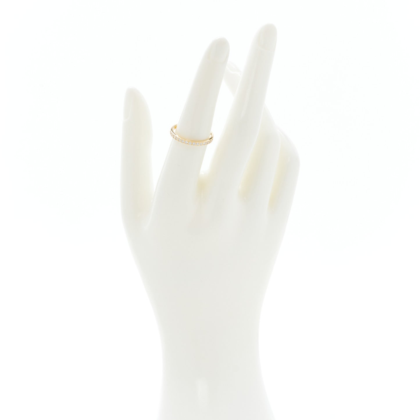 18K Yellow Gold Diamond Novo Half Circle Band Ring 54 7