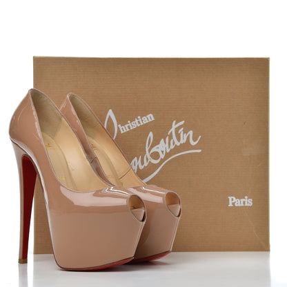 Christian Louboutin Patent Highness 160 Pumps 35.5 Nude 17 of 17