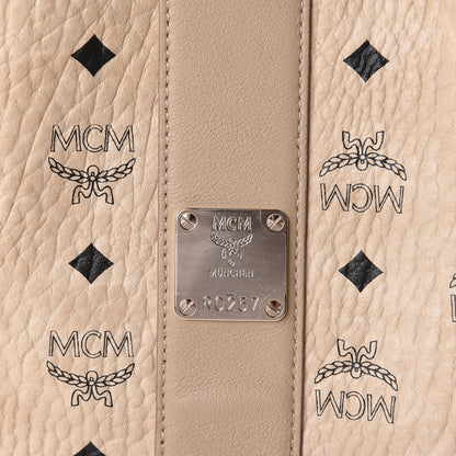 MCM Visetos Large Liz Reversible Shopper Tote Beige 15 of 15