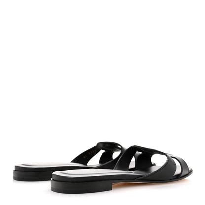 Louis Vuitton Calfskin LV Isola Flat Sandals 38 Black 5 of 9