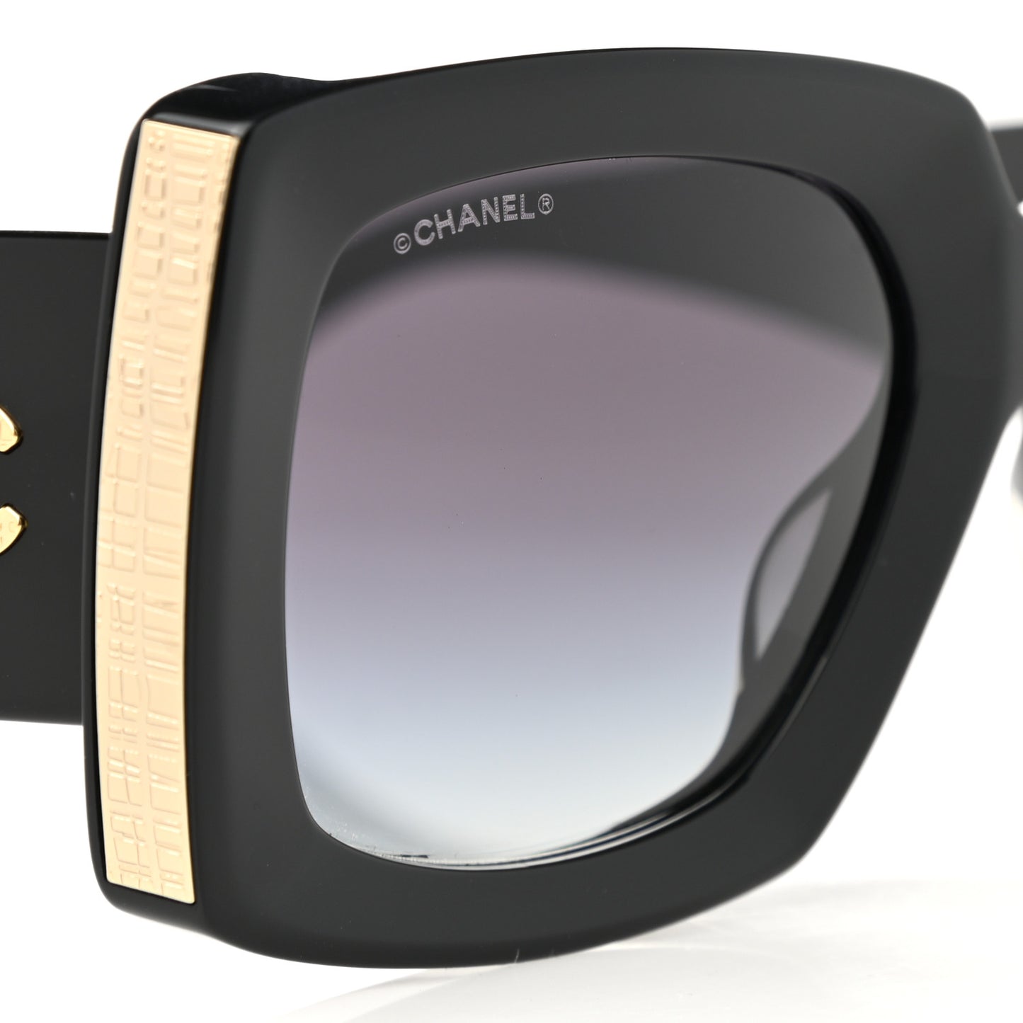 Acetate Rectangle Sunglasses 5435 Black