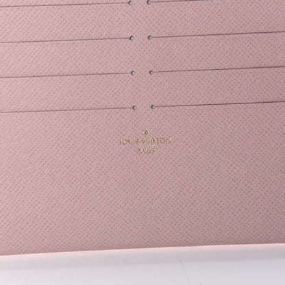 Louis Vuitton Calfskin Felicie Card Holder Insert Rose Ballerine 6 of 6