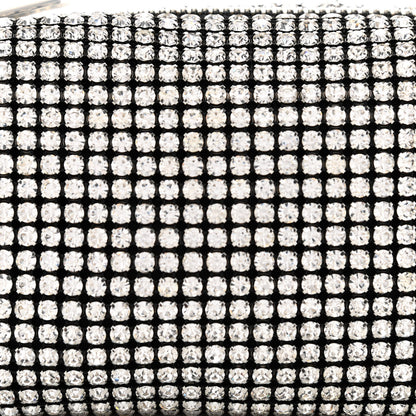Alexander Wang Mesh Crystal Rhinestone Mini Heiress Pouch Black Silver 7 of 10