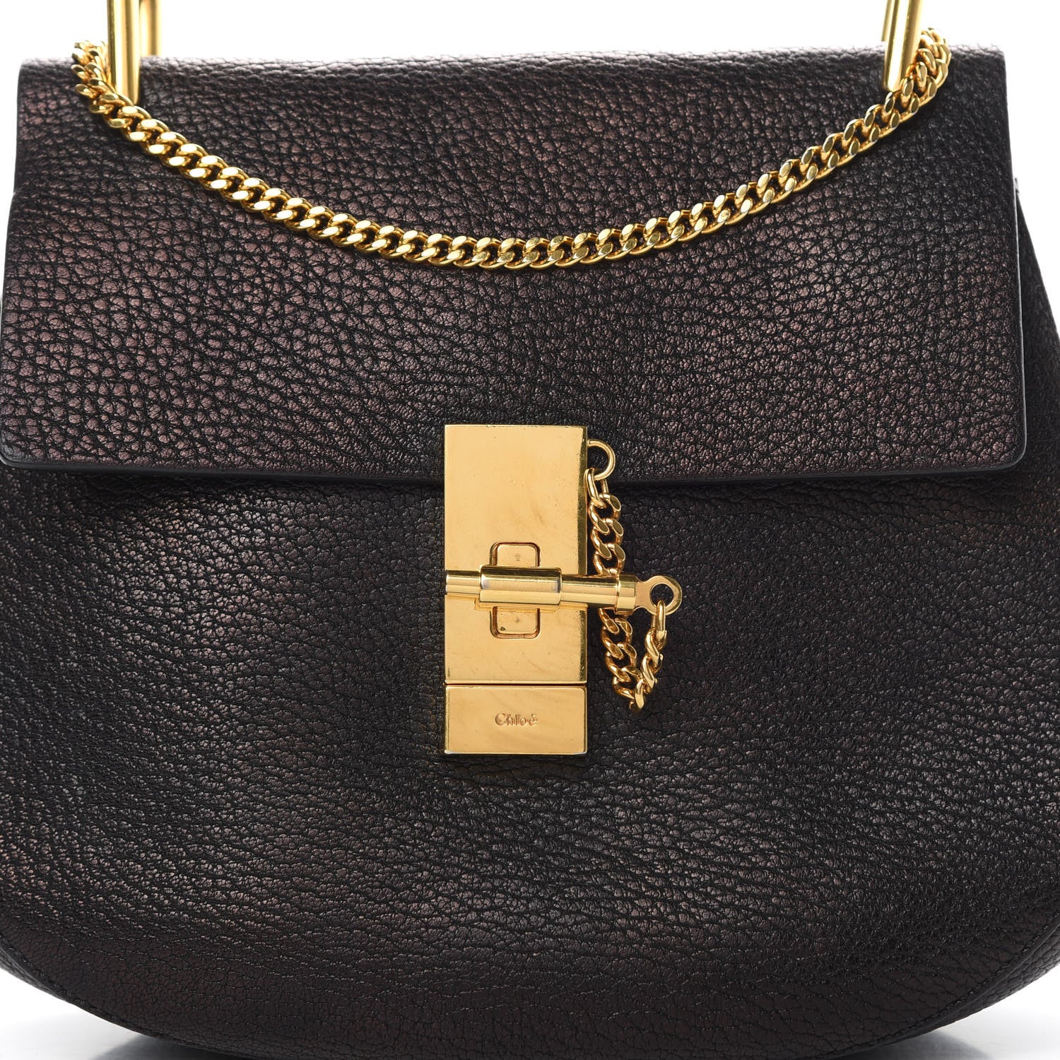 Chloe Grained Lambskin Drew Shoulder Bag Black 8 of 12