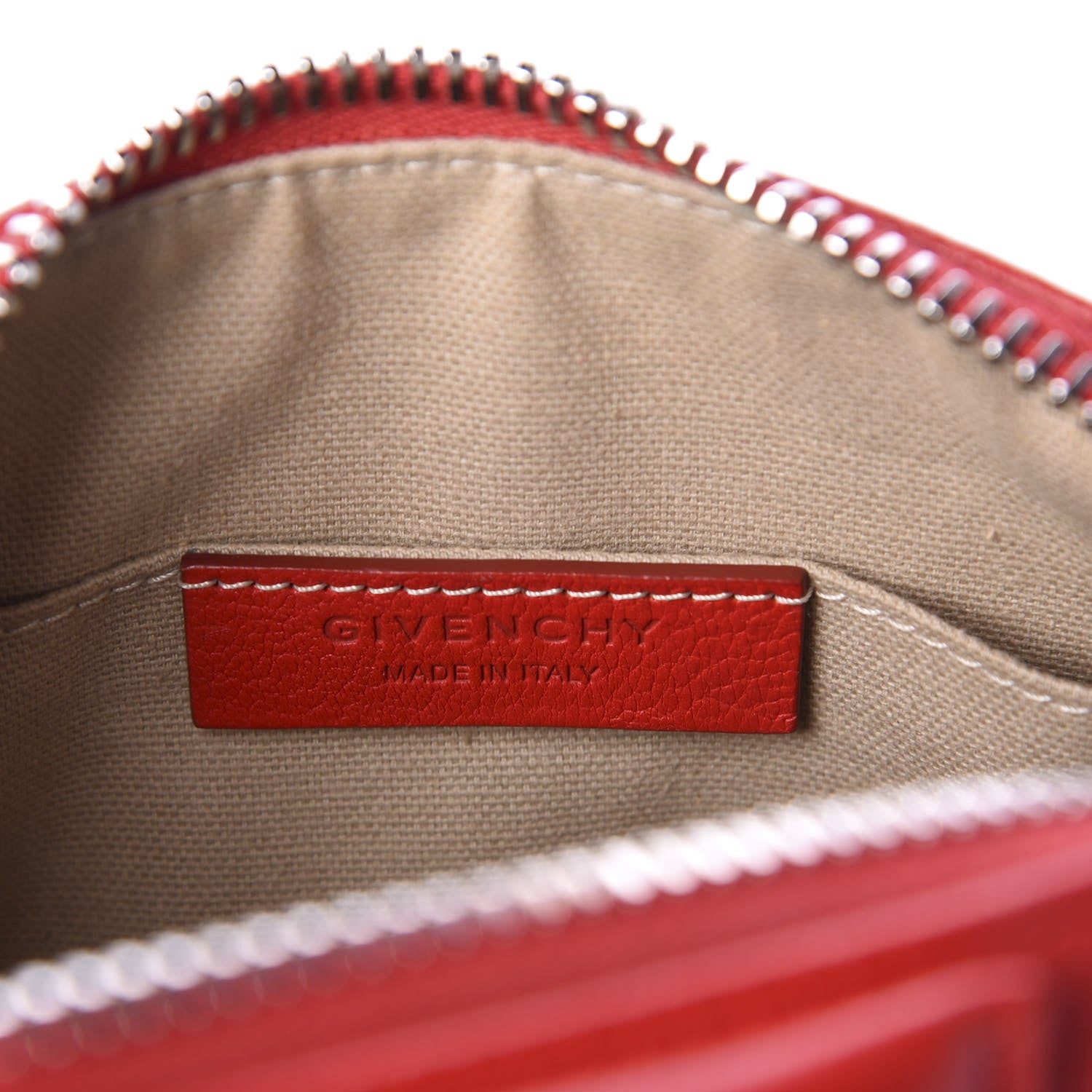 Givenchy Sugar Goatskin Small Antigona Beauty Wristlet Red 8 of 11