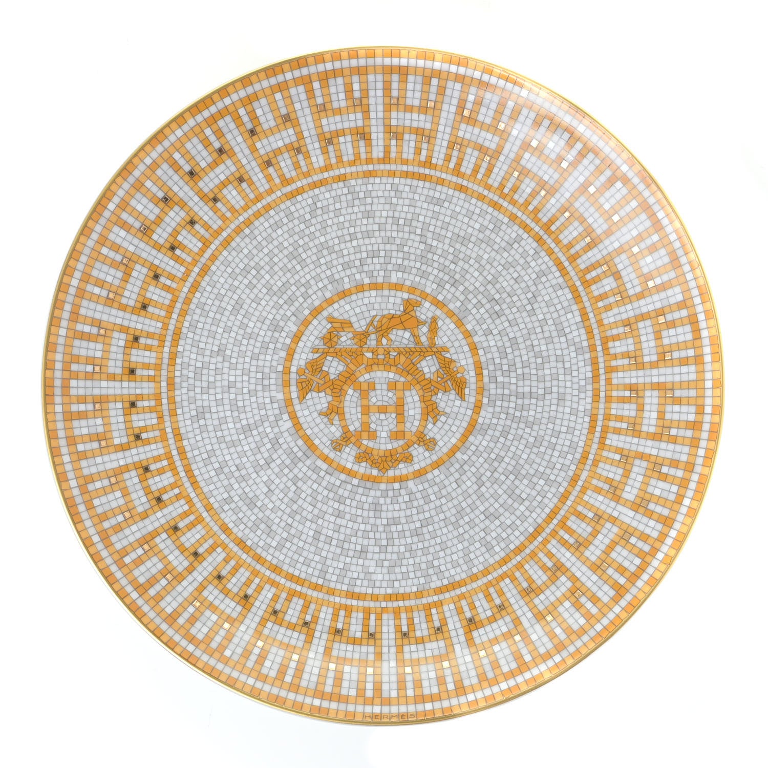 Hermes Porcelain Mosaique au 24 Dessert Plate Set of 2 2 of 7