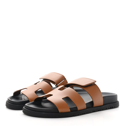 Hermes Calfskin Womens Chypre Sandals 36 Naturel 3 of 11