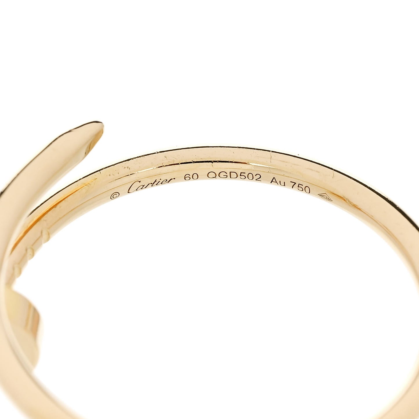 18K Yellow Gold Small Juste Un Clou Ring 60 9