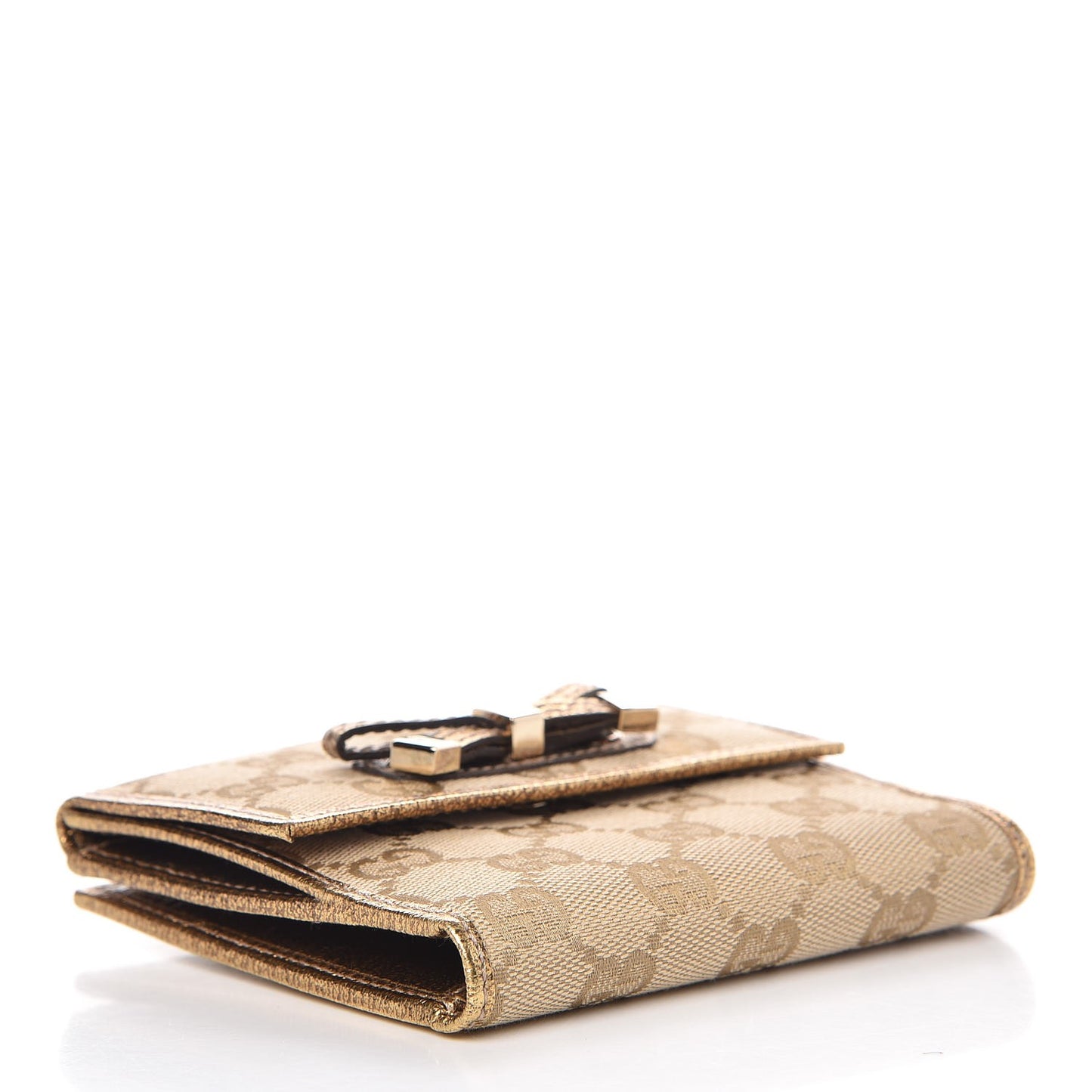 Monogram Princy Compact French Flap Wallet Gold