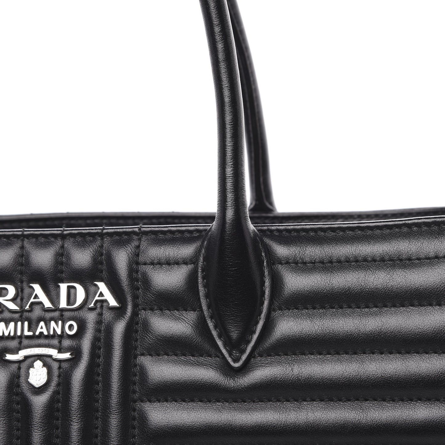 Soft Calfskin Impunture Diagramme Tote Black