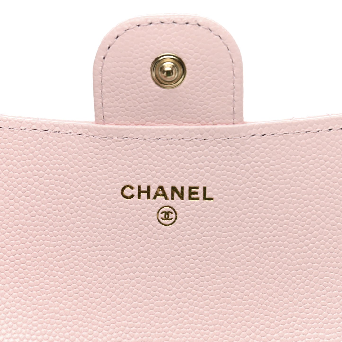 Caviar Quilted Large Gusset Flap Wallet Light Pink