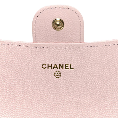Chanel Caviar Quilted Large Gusset Flap Wallet Light Pink 6 of 9