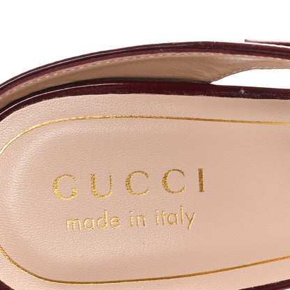 Gucci Patent Wedge Mules 39 Rosso Ancora 8 of 10
