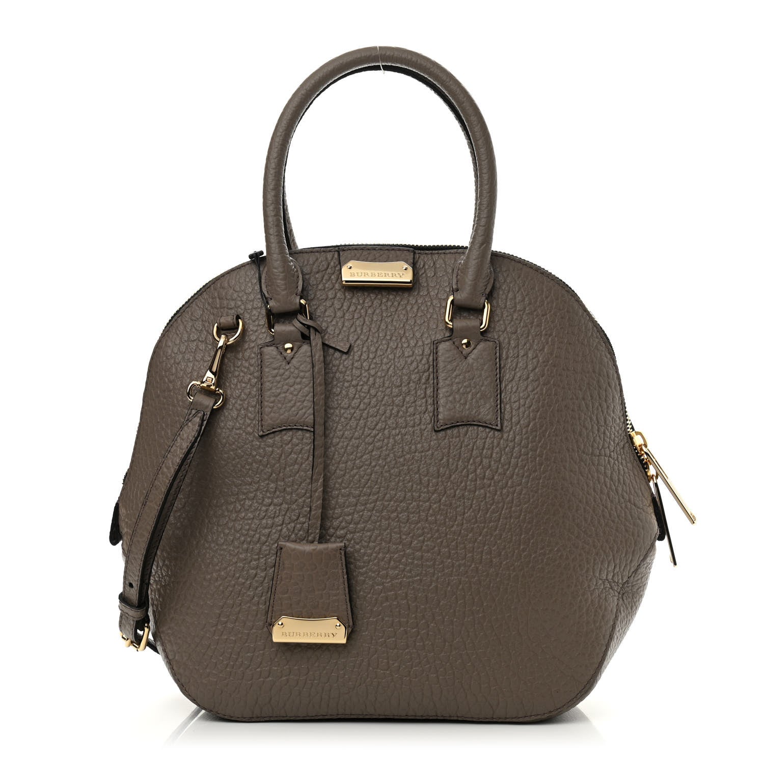 Burberry Heritage Grain Medium Orchard Bowling Bag Pale Taupe 1 of 8