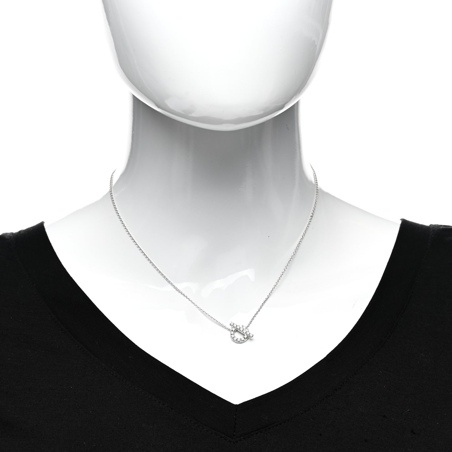 18K White Gold Diamond Finesse Pendant Necklace