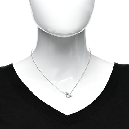 Hermes 18K White Gold Diamond Finesse Pendant Necklace 2 of 5