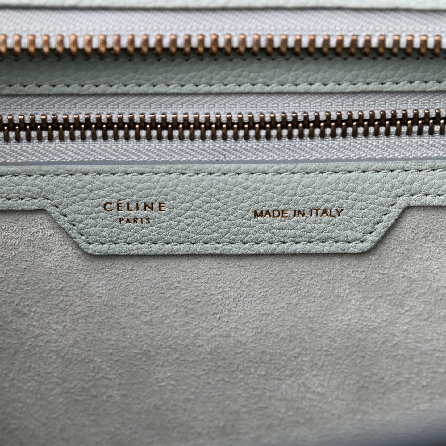 Drummed Calfskin Micro Luggage Jade
