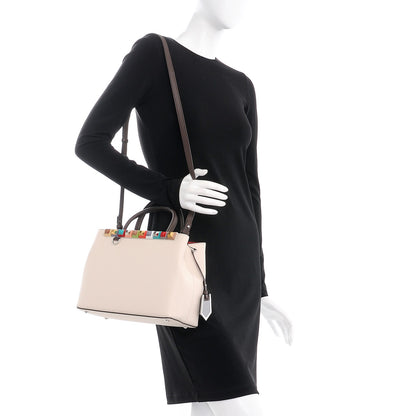 Fendi Vitello Baltico Dolce Studded Petite 2Jours Tote Camelia Moresco Multicolor 2 of 7
