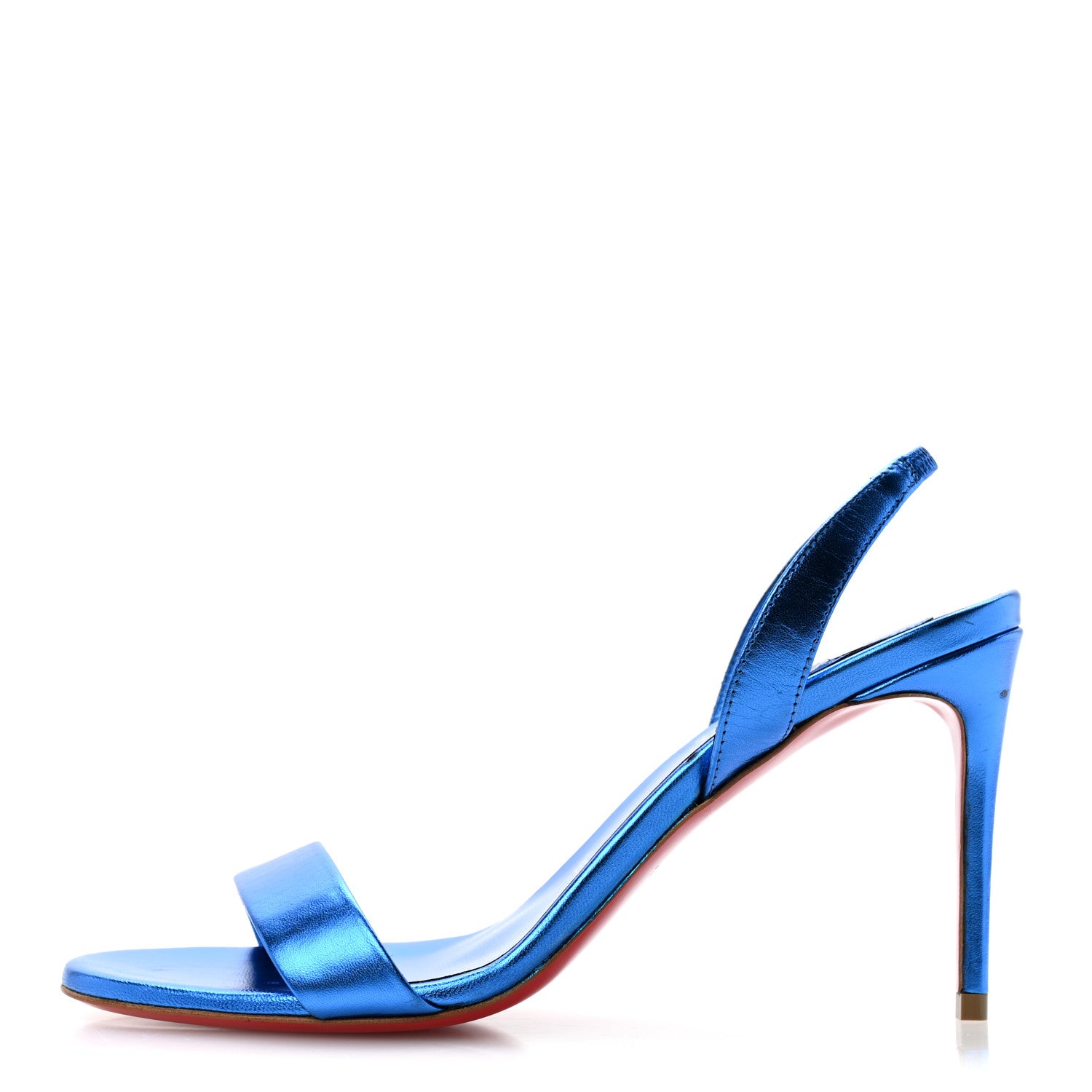 Christian Louboutin Kid Laminato O Marylin 85 Slingback Sandal Heels 36.5 Alize 1 of 8