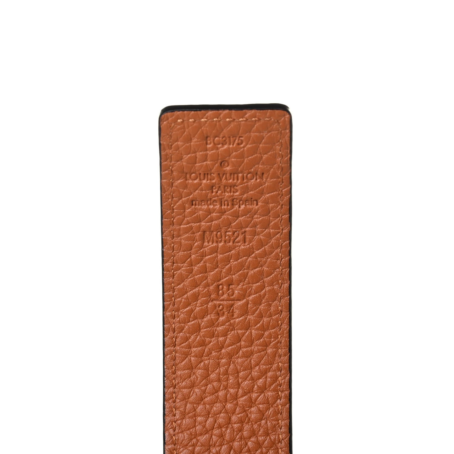 Taurillon Calfskin 30mm LV Initiales Reversible Belt 85 34 Black
