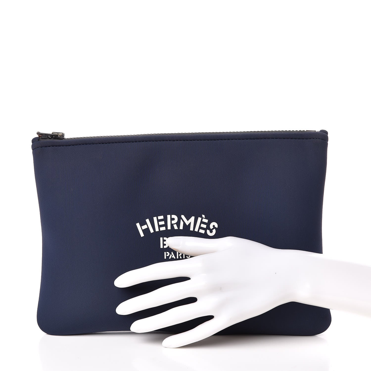 Hermes Neobain Polymide Eltane MM Flat Beach Case Bleu 2 of 12