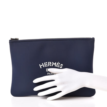 Hermes Neobain Polymide Eltane MM Flat Beach Case Bleu 2 of 12