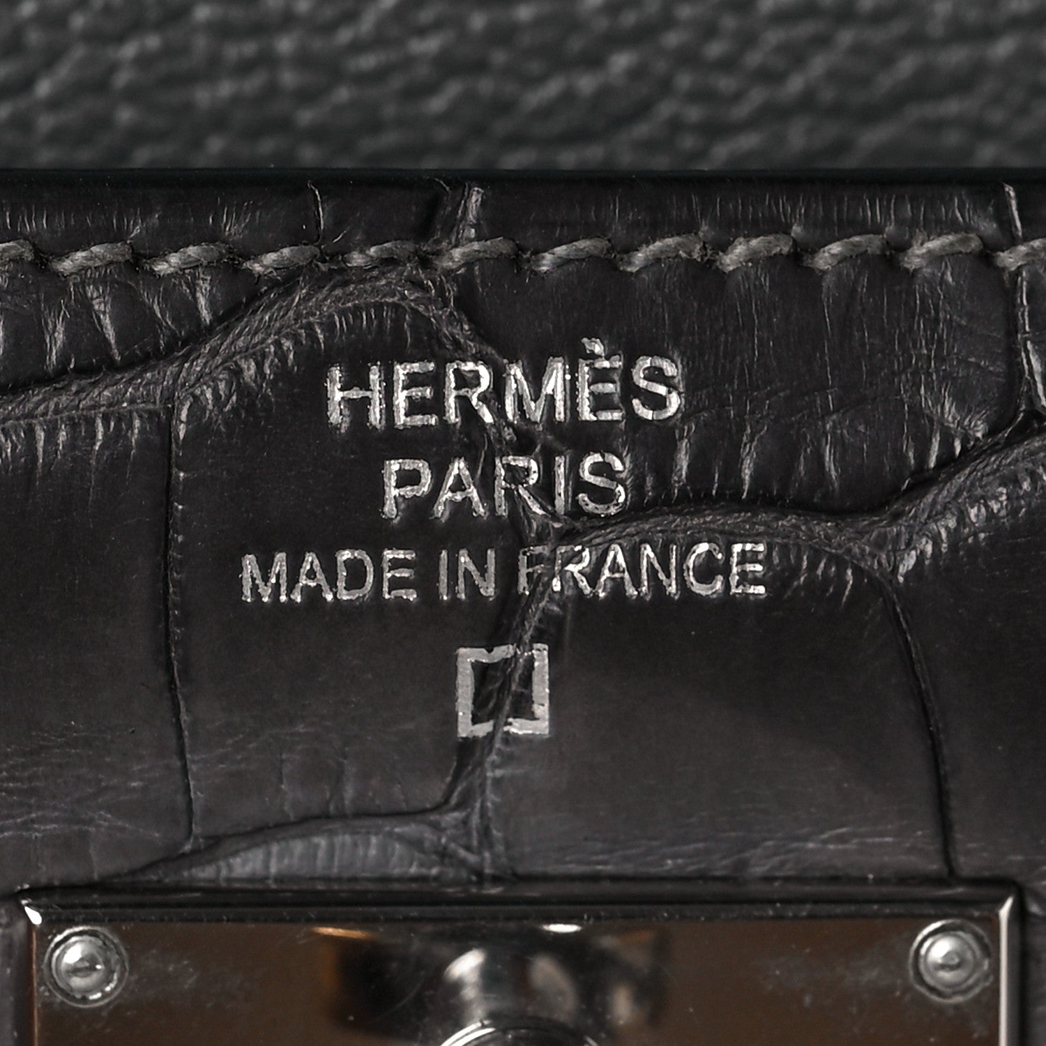 Hermes Matte Alligator Kelly Longue Wallet Graphite 12 of 16
