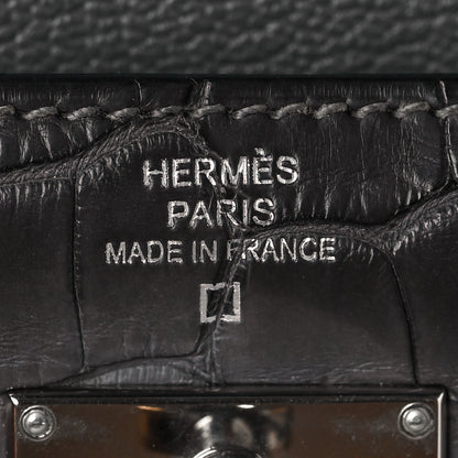 Hermes Matte Alligator Kelly Longue Wallet Graphite 12 of 16