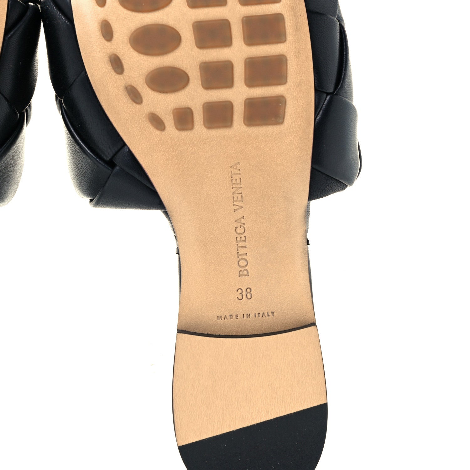 Bottega Veneta Nappa Maxi Intrecciato Lido Flat Sandals 38 Black 7 of 8