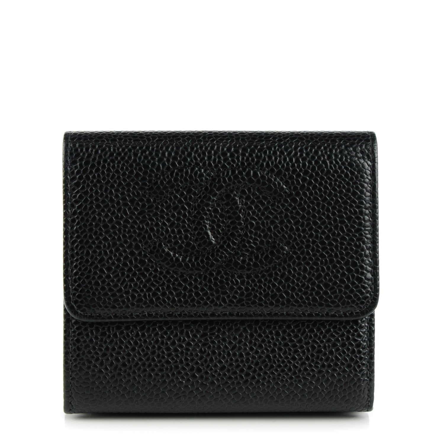 Chanel Caviar Timeless CC Compact Flap Wallet Black 1 of 8