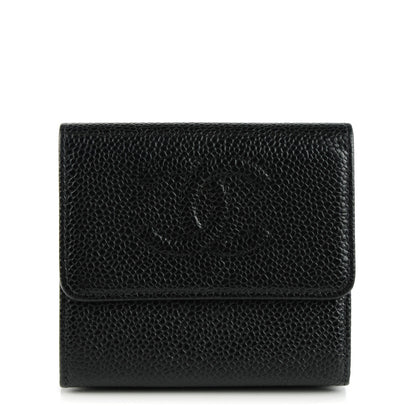 Chanel Caviar Timeless CC Compact Flap Wallet Black 1 of 8