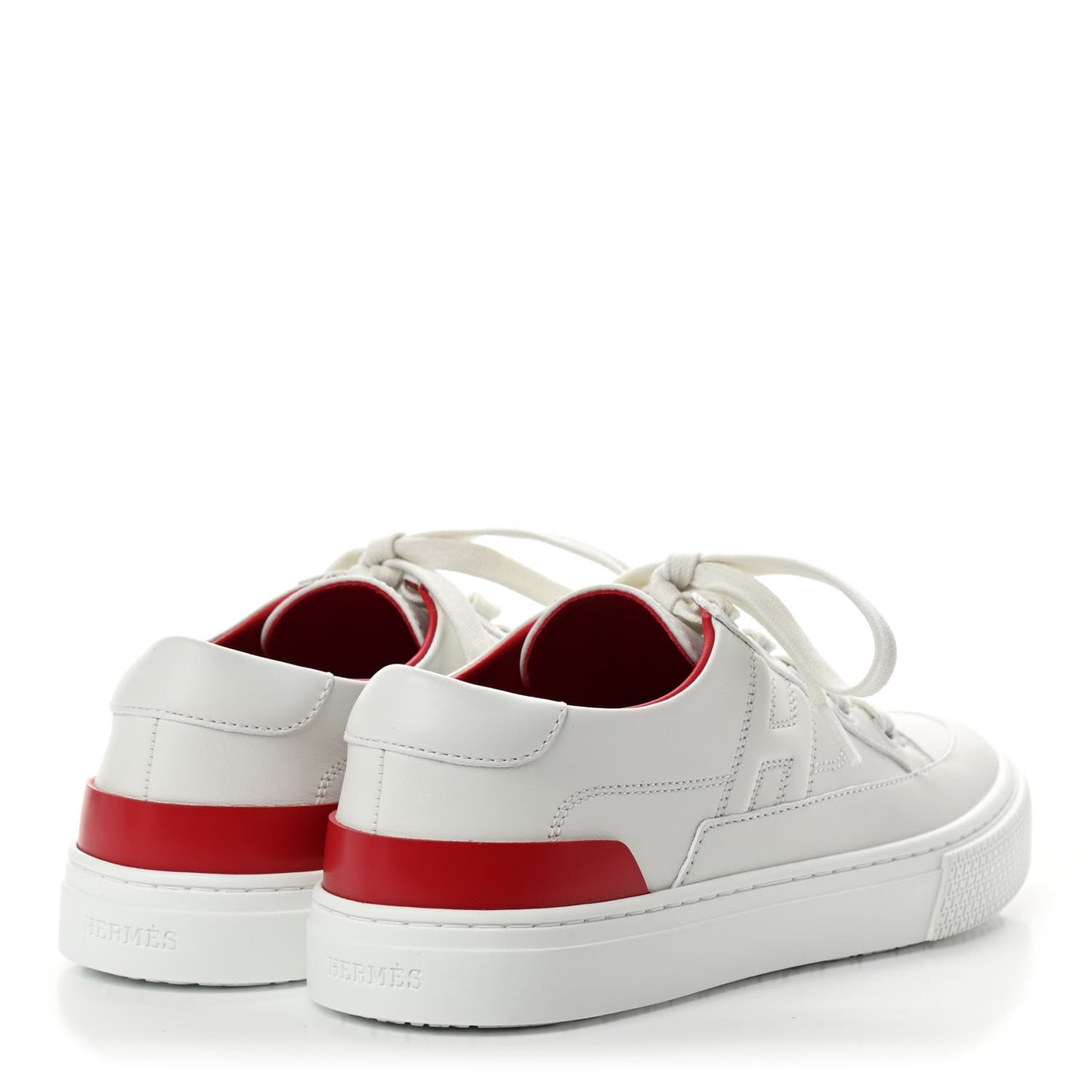 Calfskin Deep Sneakers 37 White Lipstick Red