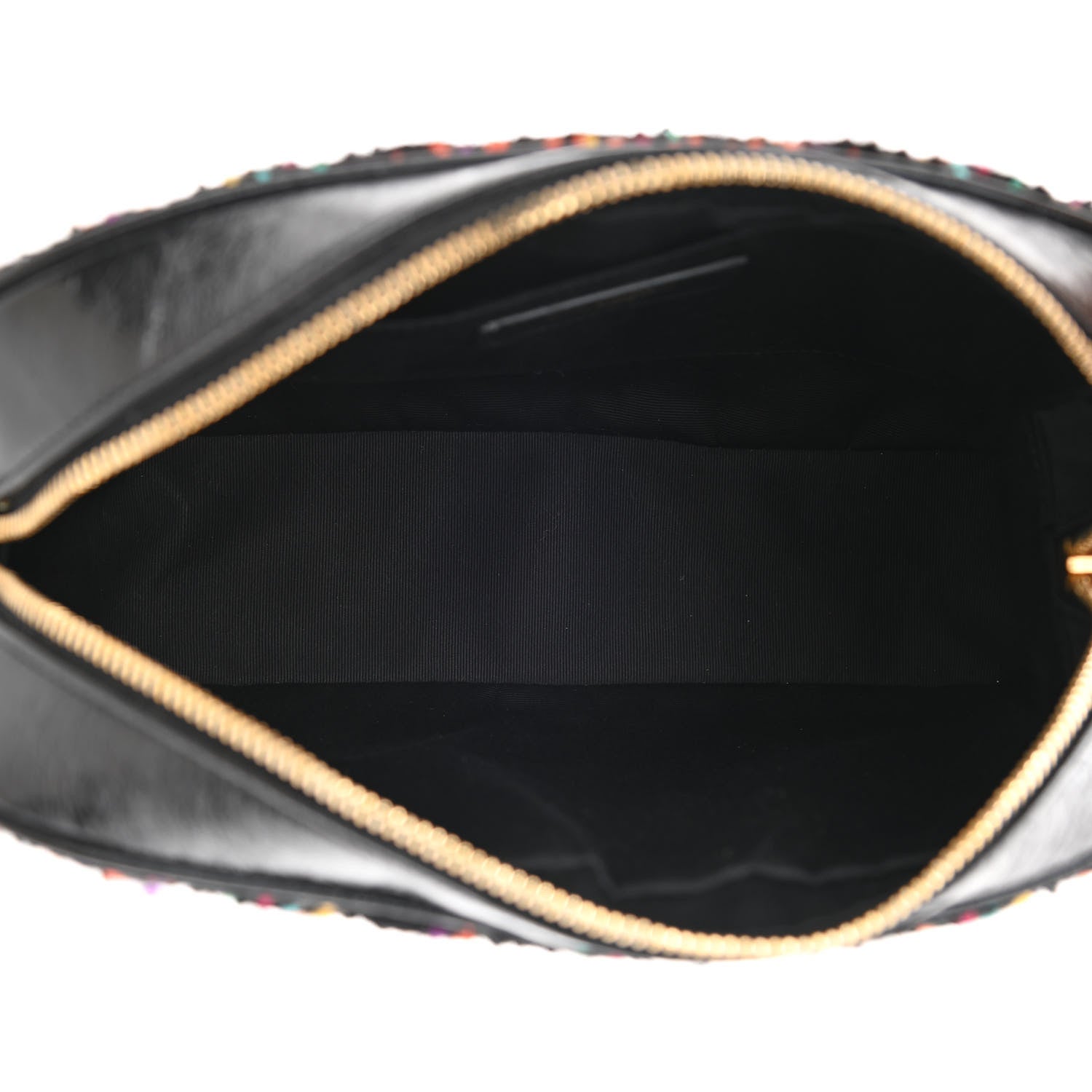 Saint Laurent Tweed Calfskin Monogram Lou Camera Bag Black 5 of 8