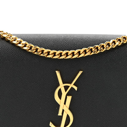 Saint Laurent Grain De Poudre Small Monogram Kate Satchel Black 8 of 10