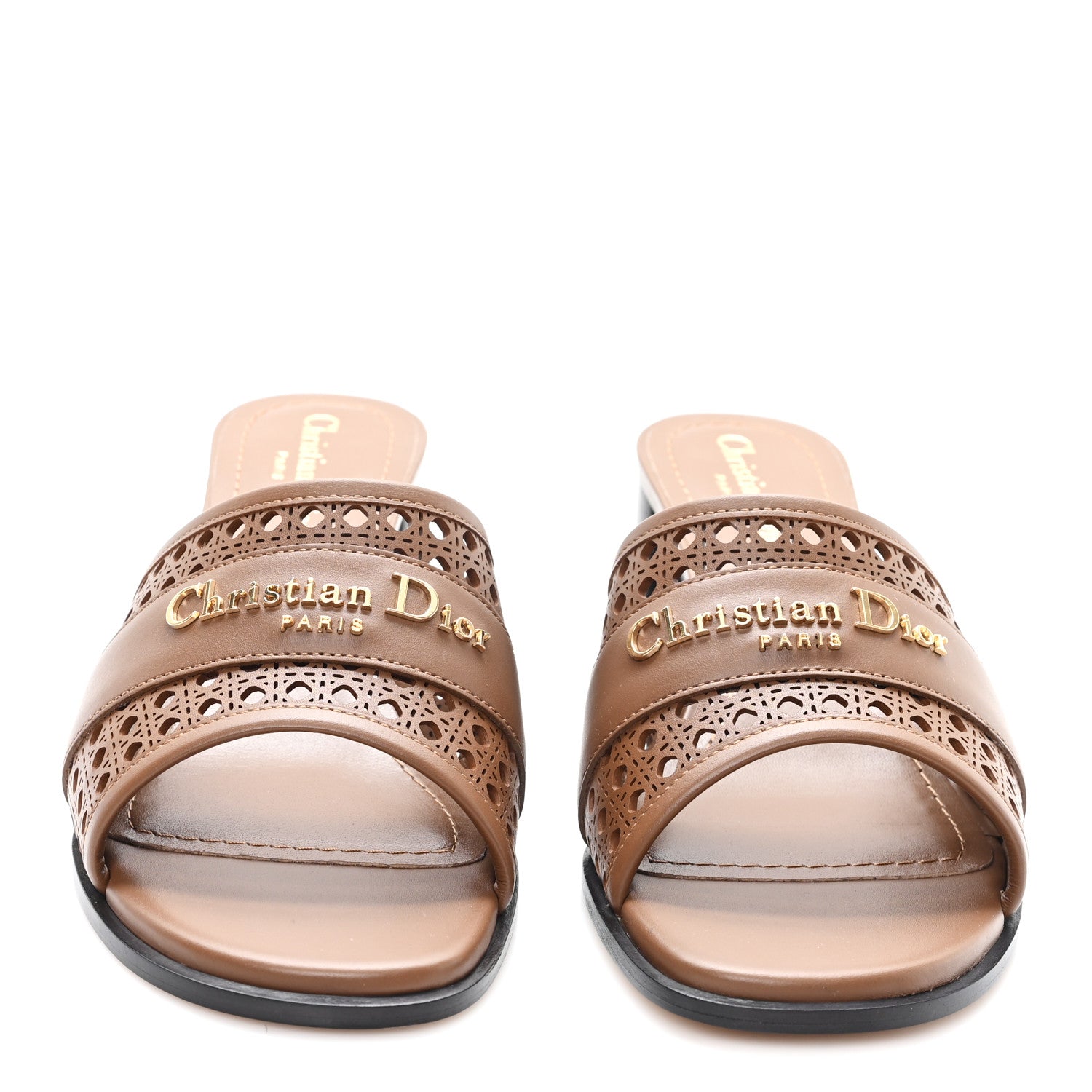 Christian Dior Calfskin Lambskin Micro Cannage D-Lane Pump Slide