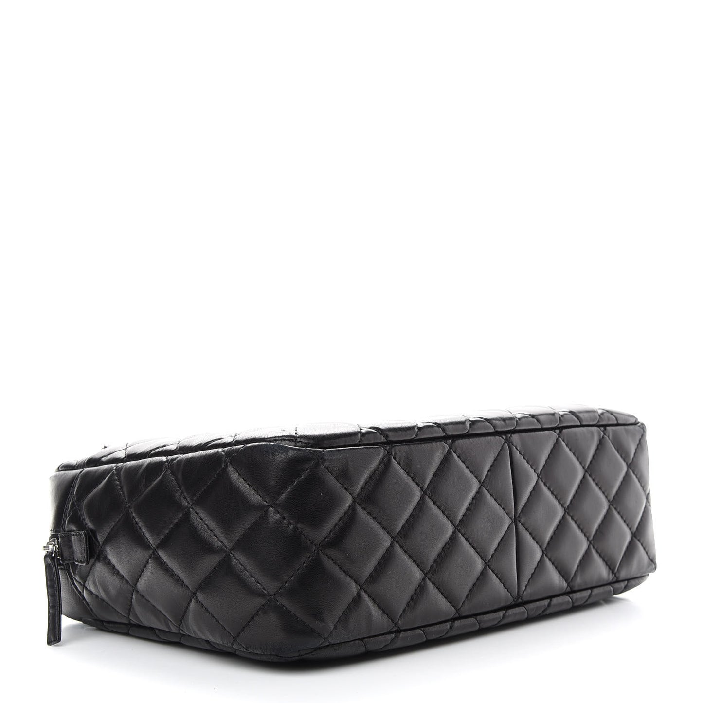 Lambskin Quilted Medium Camera Case Black