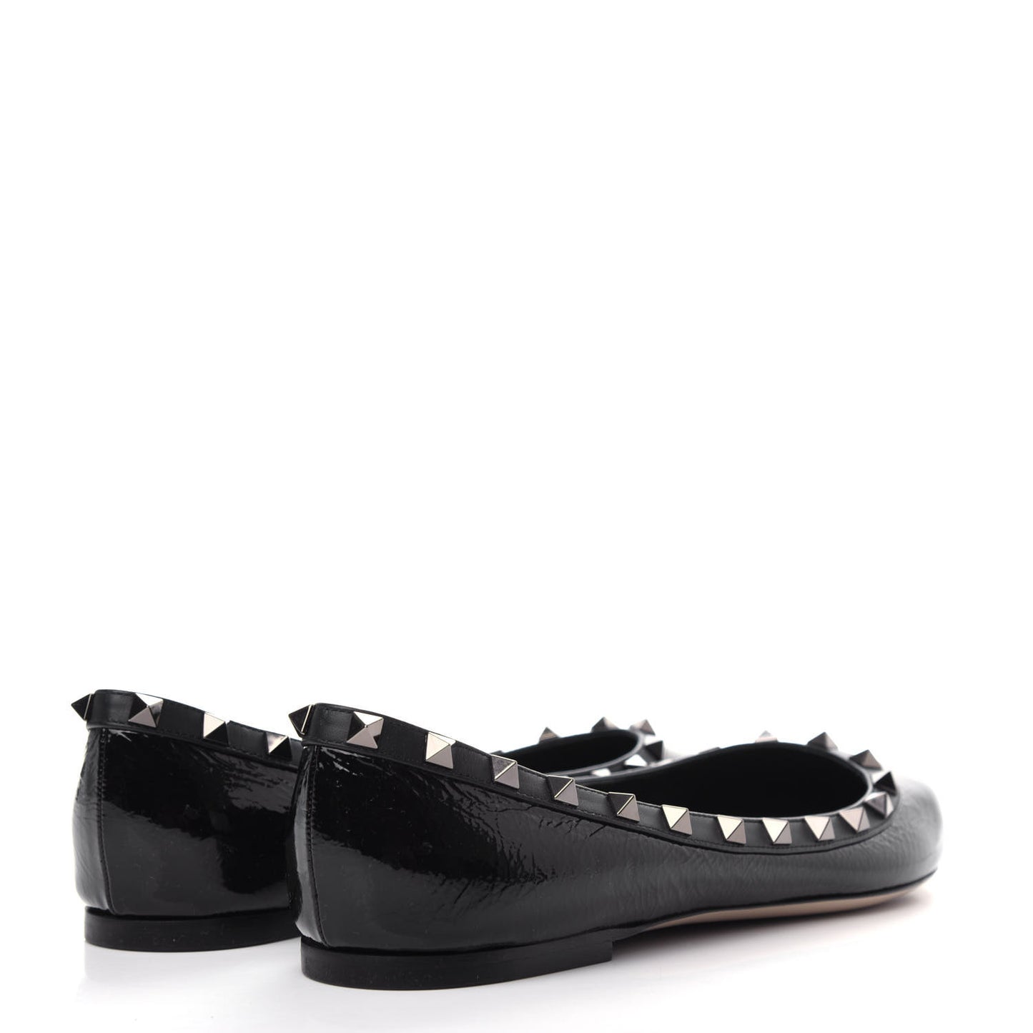 Patent Rockstud Ballerina Flats 41 Black