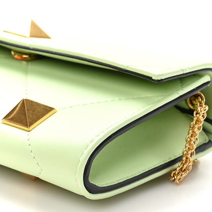 Valentino Garavani Nappa Roman Stud Wallet on Chain Ambrosia 9 of 10