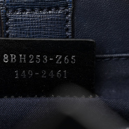 Fendi Vitello Elite Bi-Color Petite 2Jours Tote Blue Notte Papavero 7 of 11