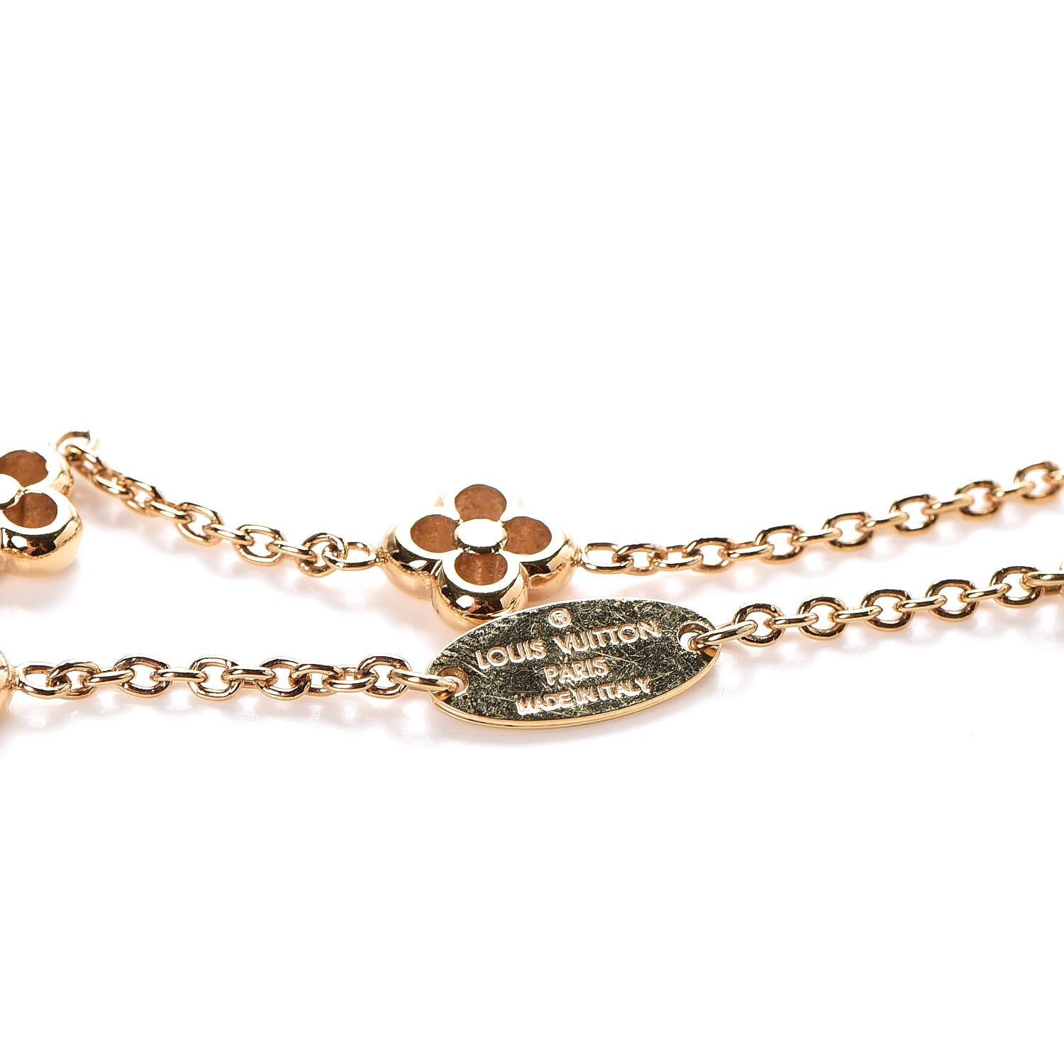 Louis Vuitton Brass Flower Full Bracelet Gold 4 of 6