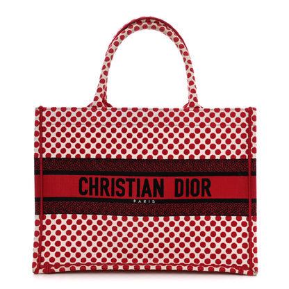 Christian Dior Canvas Medium DiorAmour Dots Book Tote Red 1 of 16