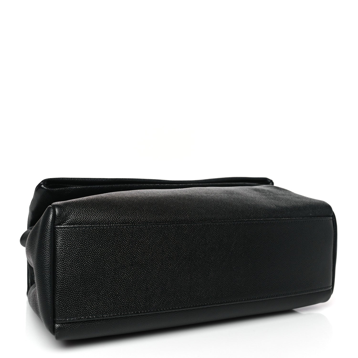 Saint Laurent Grain De Poudre Medium West Hollywood Monogram Fold-Over Black 4 of 8